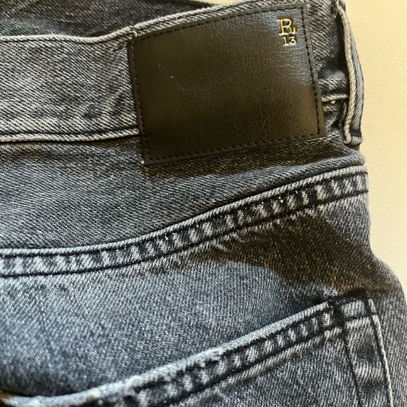 R13 Charcoal Boyfriend Jeans - Picture 11 of 13